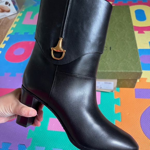 NWT #718363 Gucci Elizabeth ankles boots black - Picture 5 of 9